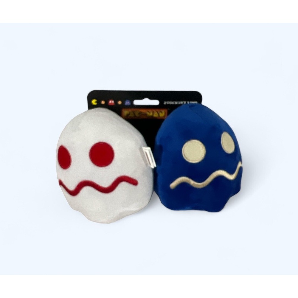 PAC-MAN Turn-To-White Turn Blue Plush Squeak Toy for Dogs | Plush Dog Toy